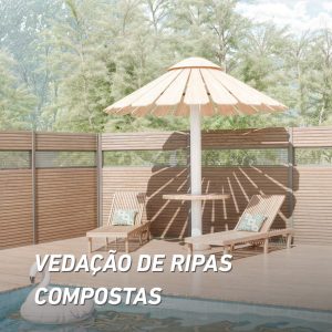 Vedação de ripas compostas